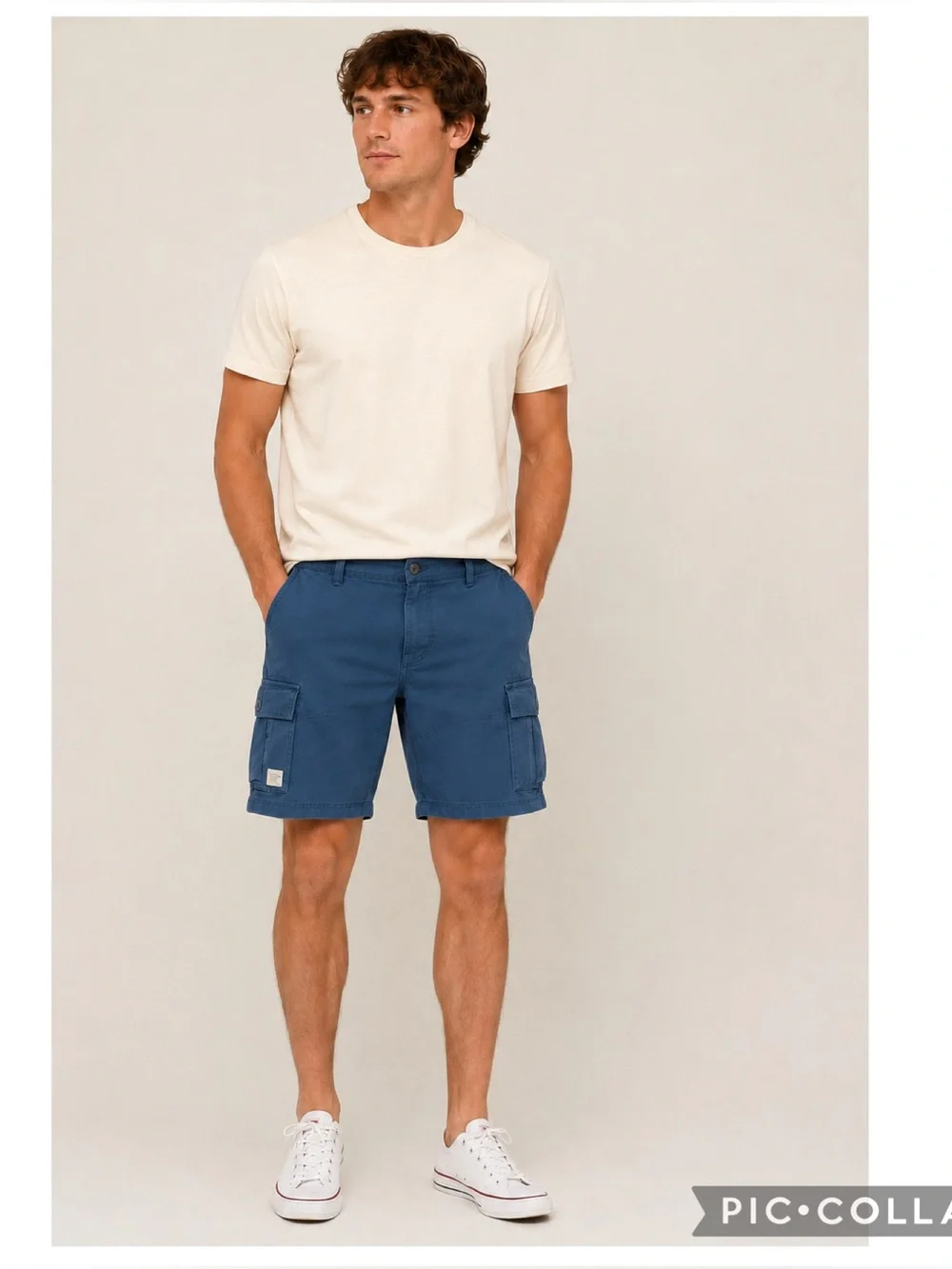 Levi’s Signature Cargo Shorts Men’s 36 Blue Utility Cotton 11” Inseam